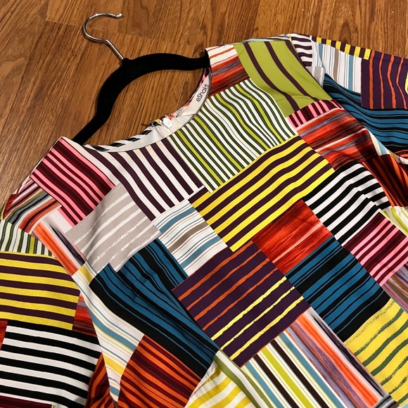 18W, custom-made by eShakti, madras pattern fit-and-flare maxi - Picture 3 of 4